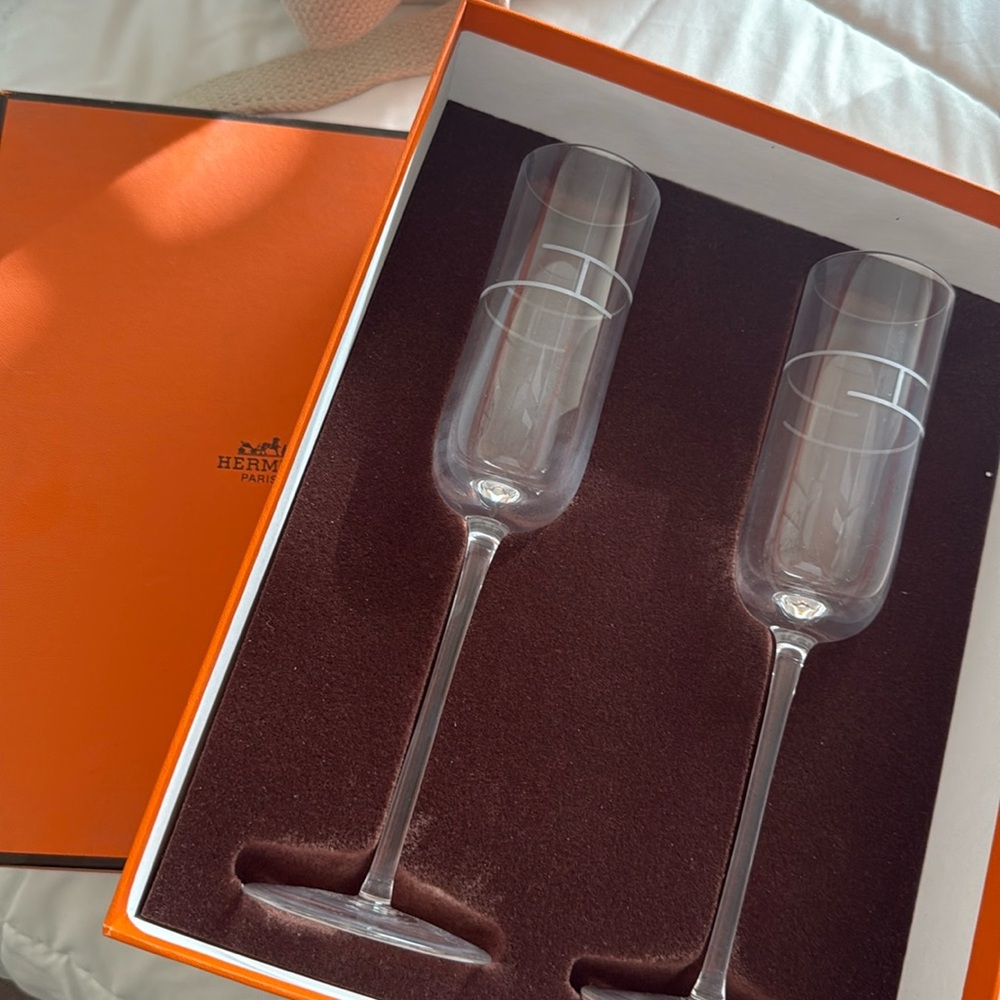 Hermes champagne flute